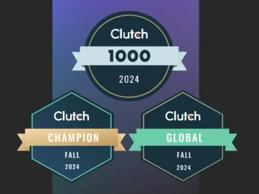 3 badges: Clutch 1000 Award, Clutch Champion Fall 2024 Award, Clutch Global Fall 2024 Award