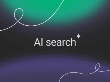 cover photo with text: AI search